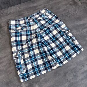 Y2K 2000's 00's Aeropostal Baggy Relax Fit Wide Checkered Plaid Stripped Shorts